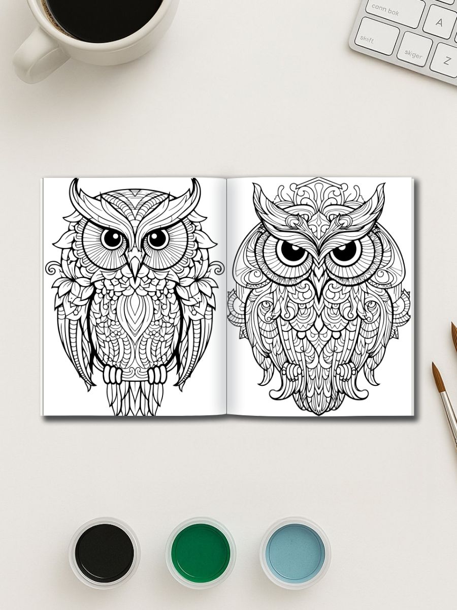 Night Watchers – 50 Owl Designs to Color - Image 3