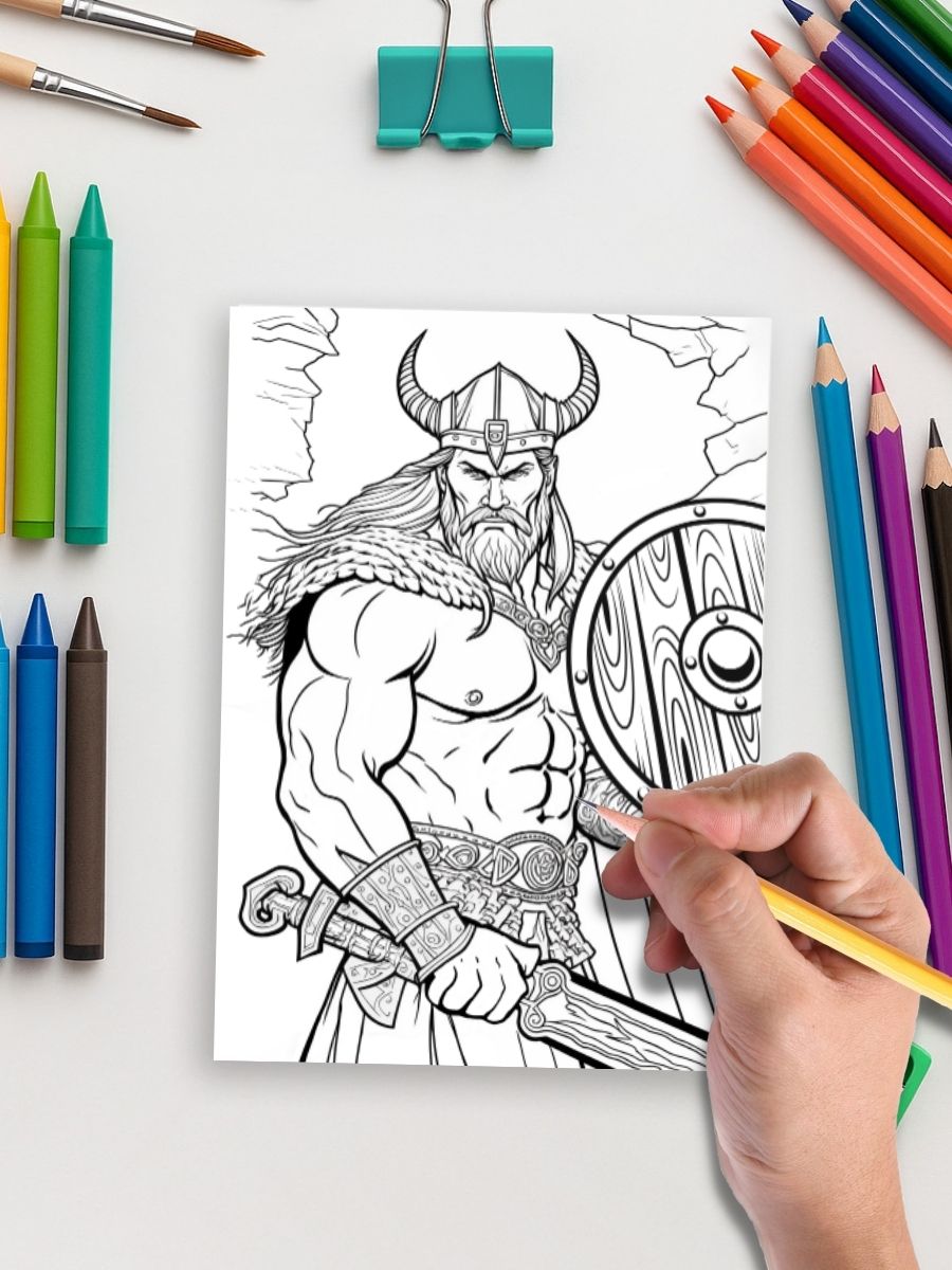 Norse Legends – 17 Viking Coloring Pages - Image 5