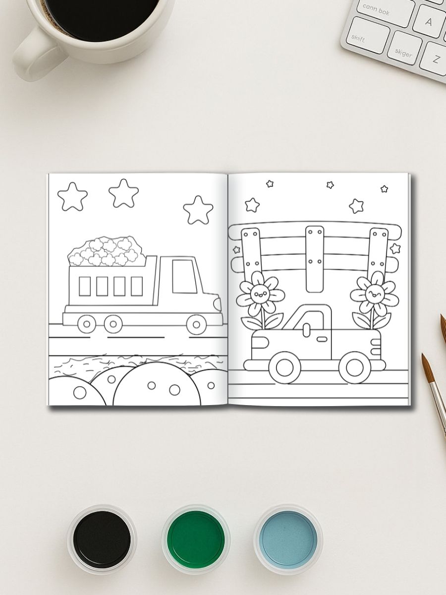 Vroom & Zoom – 35 Vehicle Coloring Pages - Image 2
