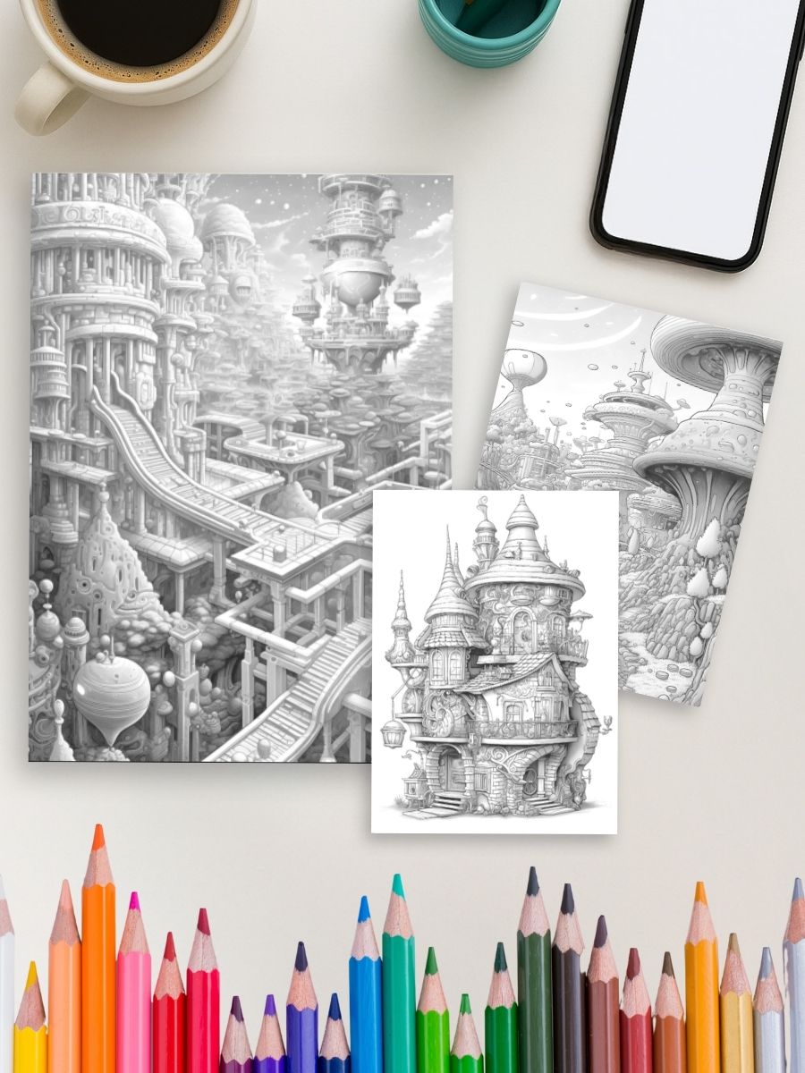 Tomorrow’s Fairyland – 100 Futuristic Fairy House Pages - Image 3